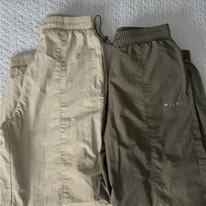 WILO Women's Track Pants in Beige and Olive XS